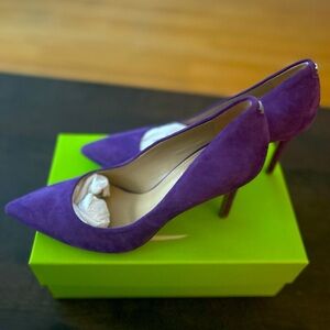 NWT Worn ONCE Sam Edelman Purple Suede Heels! Size 6.5